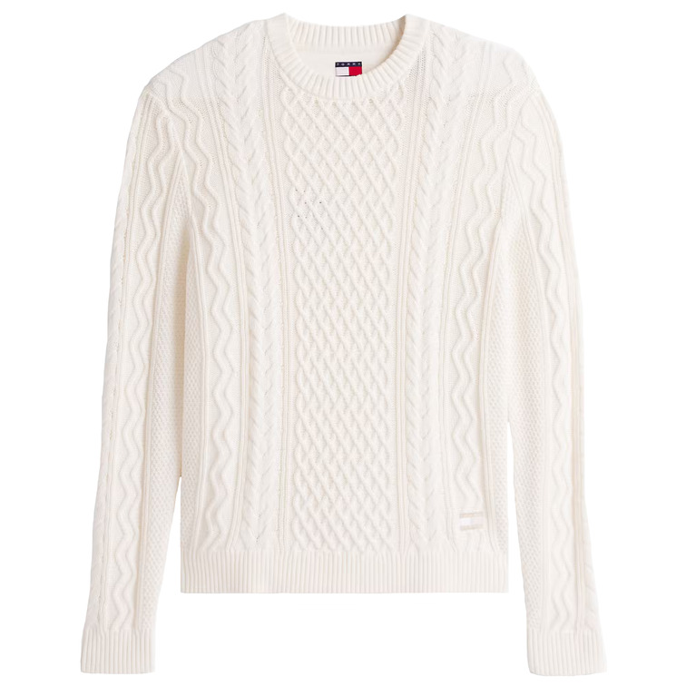homme tjm slm badge cable knit sweat 0k4