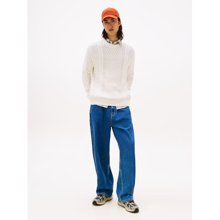 homme tjm slm badge cable knit sweat 0k4