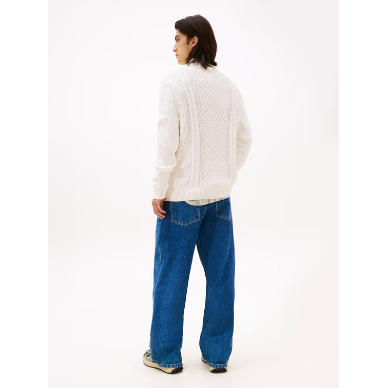 homme tjm slm badge cable knit sweat 0k4