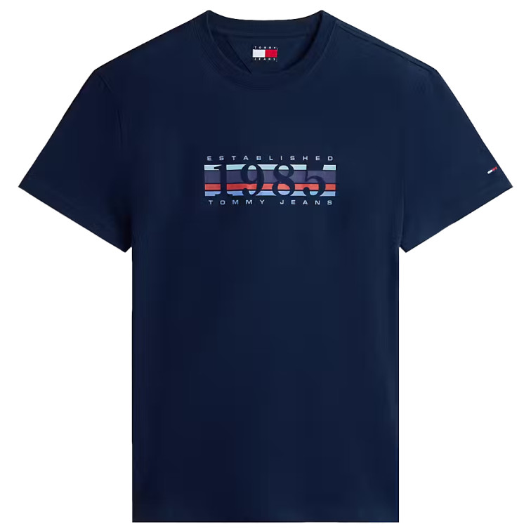 t-shirt homme  tommy hilfiger tjm reg 1985 dna graph ss t ex