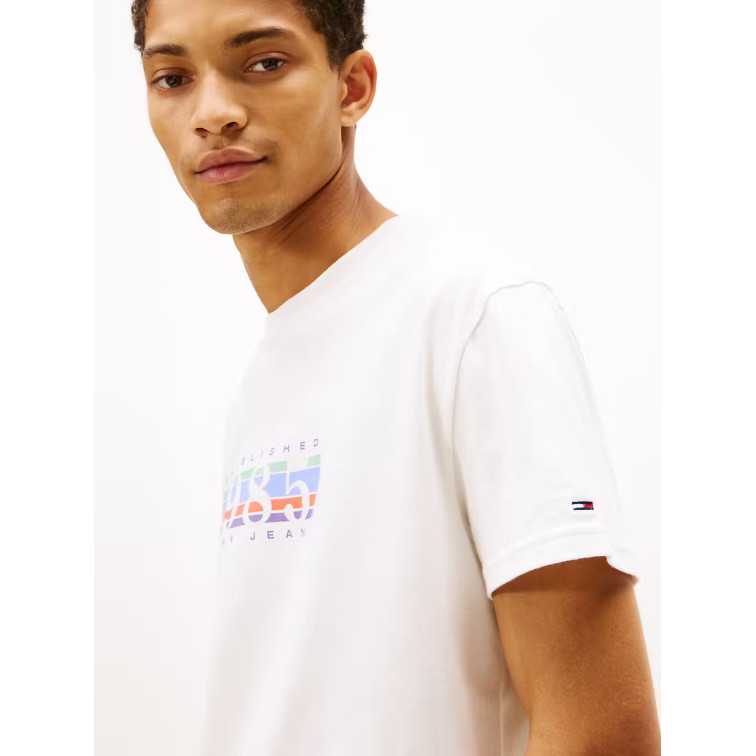 t-shirt homme  tommy hilfiger tjm reg 1985 dna graph ss t ex