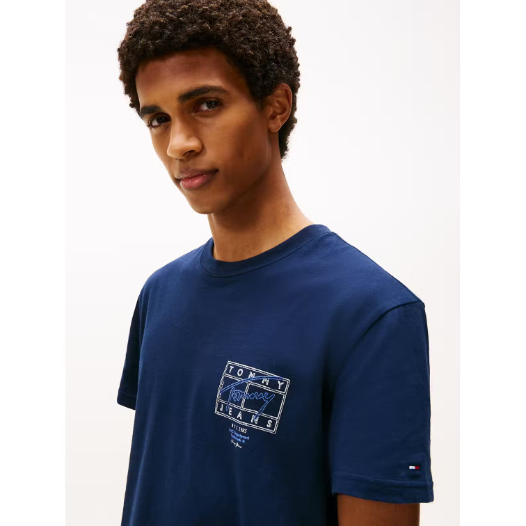 t-shirt homme  tommy hilfiger tjm reg sign spray ss t ext