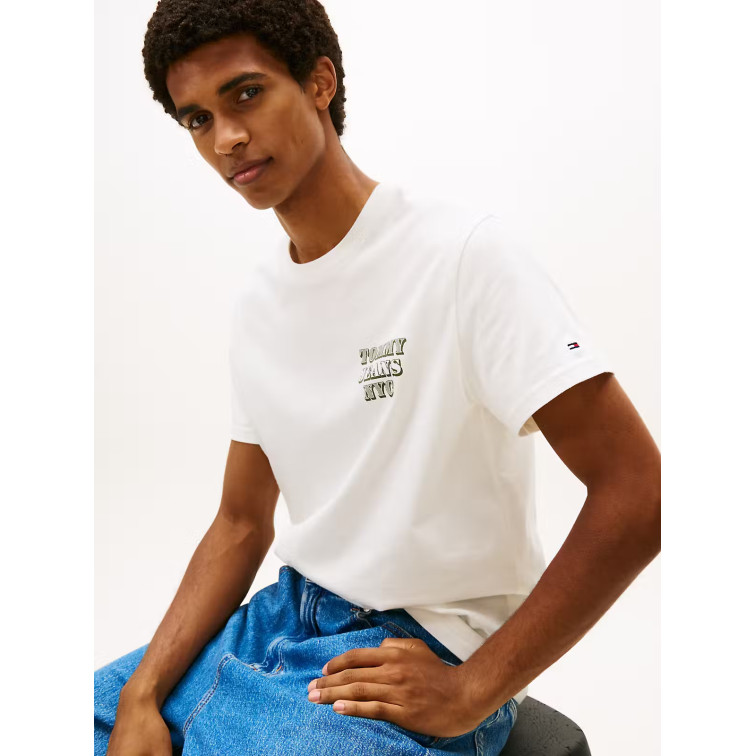 t-shirt homme  tommy hilfiger tjm slim entry bills ss tee