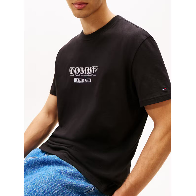 t-shirt homme  tommy hilfiger tjm reg bills font ss tee ext