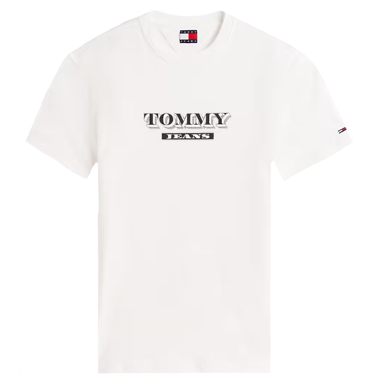 t-shirt homme  tommy hilfiger tjm reg bills font ss tee ext