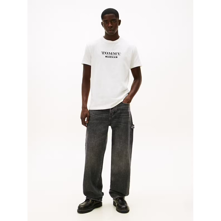 t-shirt homme  tommy hilfiger tjm reg bills font ss tee ext