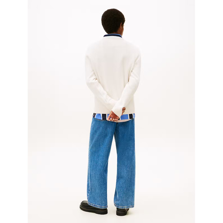 maillot homme  tommy hilfiger tjm  slim tnl linear sweater