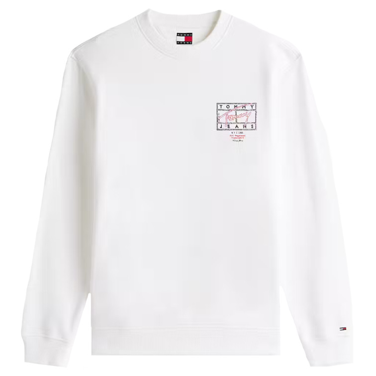 sweat-shirt homme  tommy hilfiger tjm reg entry dna play crew ex