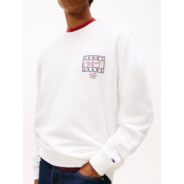 sweat-shirt homme  tommy hilfiger tjm reg entry dna play crew ex