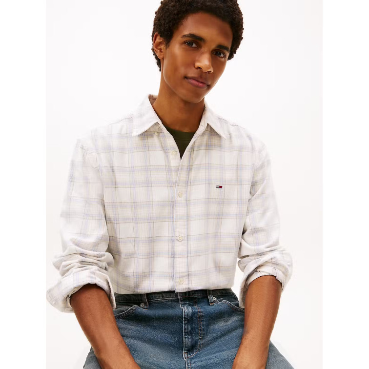 chemise homme  tommy hilfiger tjm reg check cord shirt