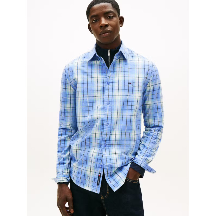 chemise homme  tommy hilfiger tjm reg poplin pattern shirt