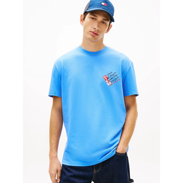 t-shirt homme  tommy hilfiger tjm reg sign shift ss tee ext