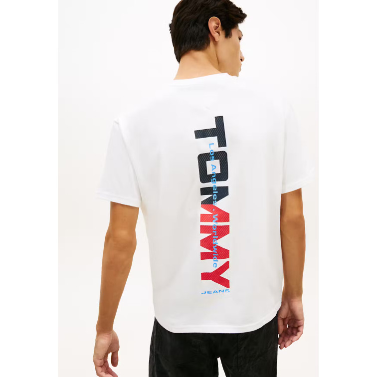 t-shirt homme  tommy hilfiger tjm rlx la backprint ss tee ex