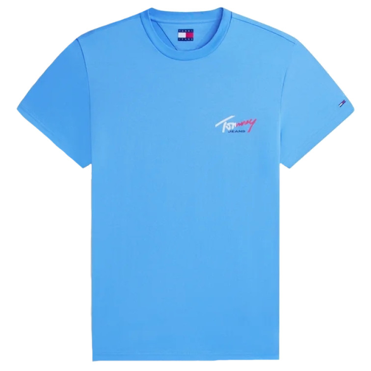 t-shirt homme  tommy hilfiger tjm slim sign chest ss tee ext