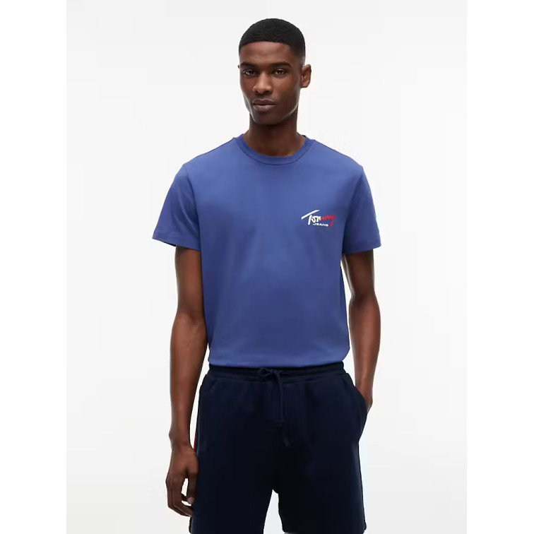 t-shirt homme  tommy hilfiger tjm slim sign chest ss tee ext