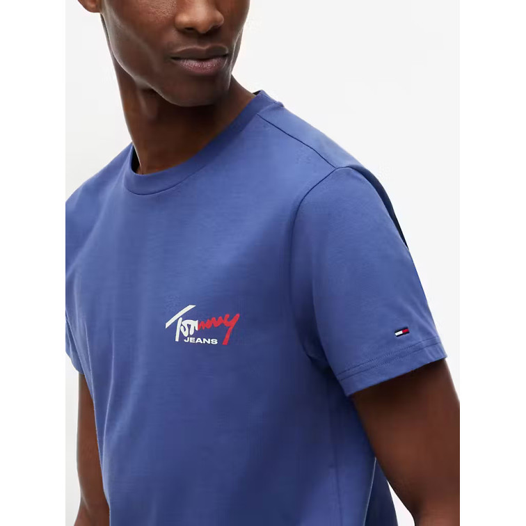 t-shirt homme  tommy hilfiger tjm slim sign chest ss tee ext