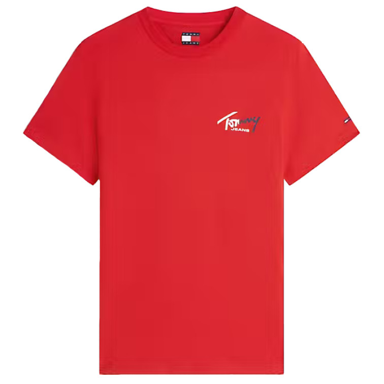 t-shirt homme  tommy hilfiger tjm slim sign chest ss tee ext