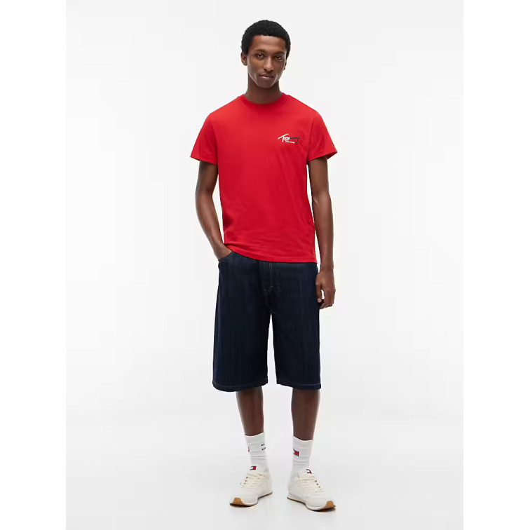 t-shirt homme  tommy hilfiger tjm slim sign chest ss tee ext