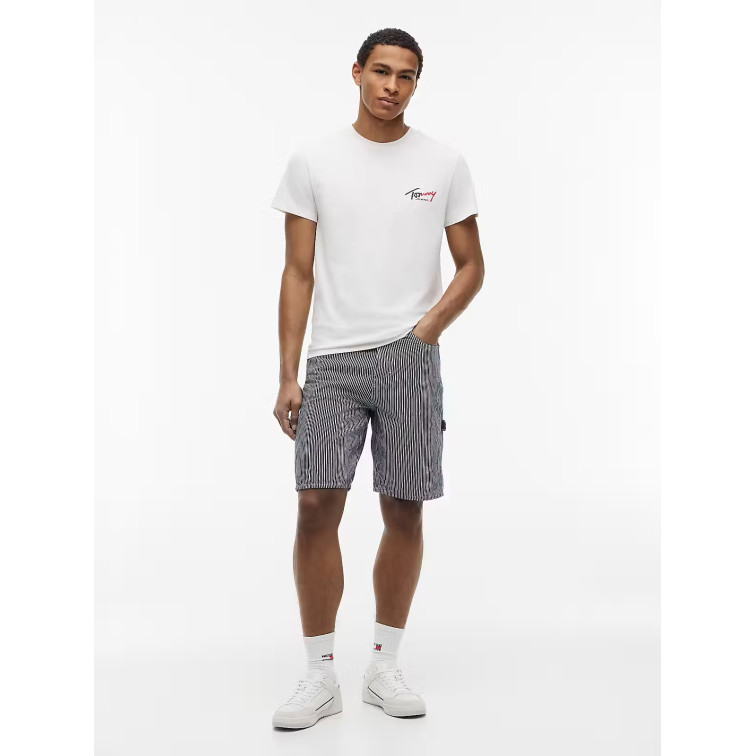 t-shirt homme  tommy hilfiger tjm slim sign chest ss tee ext