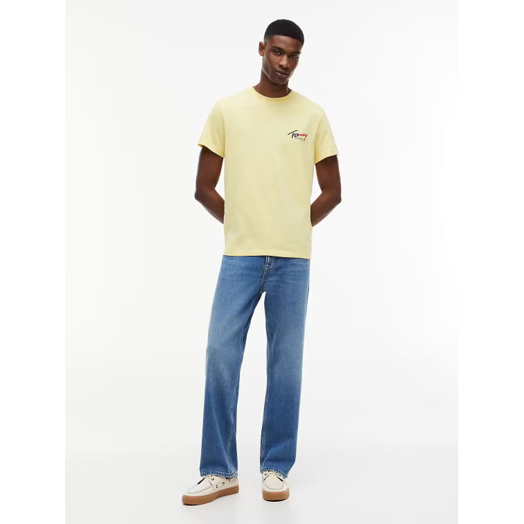 t-shirt homme  tommy hilfiger tjm slim sign chest ss tee ext