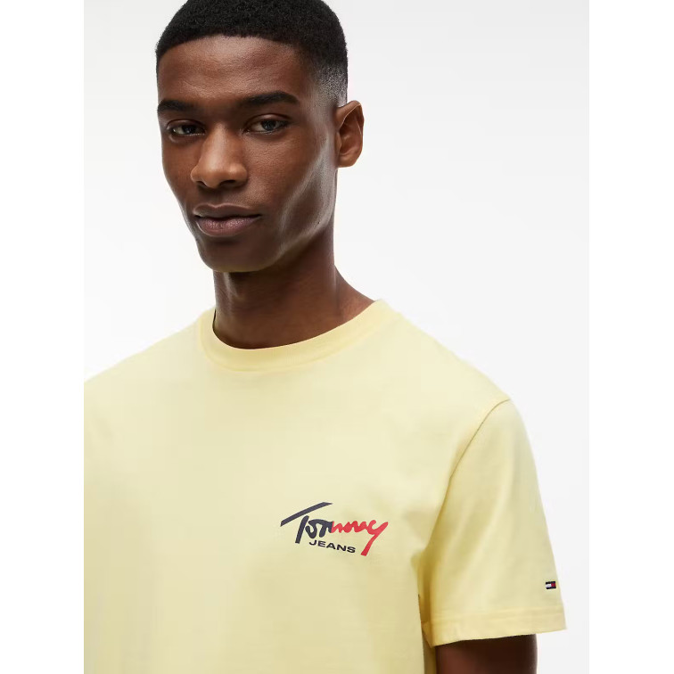 t-shirt homme  tommy hilfiger tjm slim sign chest ss tee ext