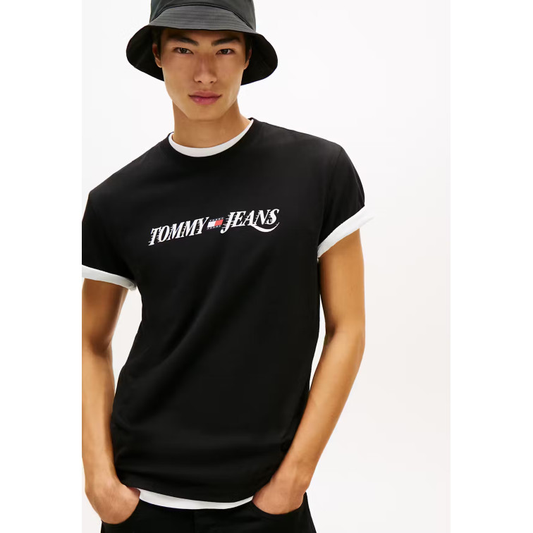t-shirt homme  tommy hilfiger tjm reg vintage la ss tee