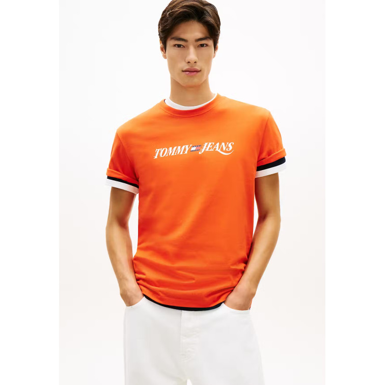 t-shirt homme  tommy hilfiger tjm reg vintage la ss tee