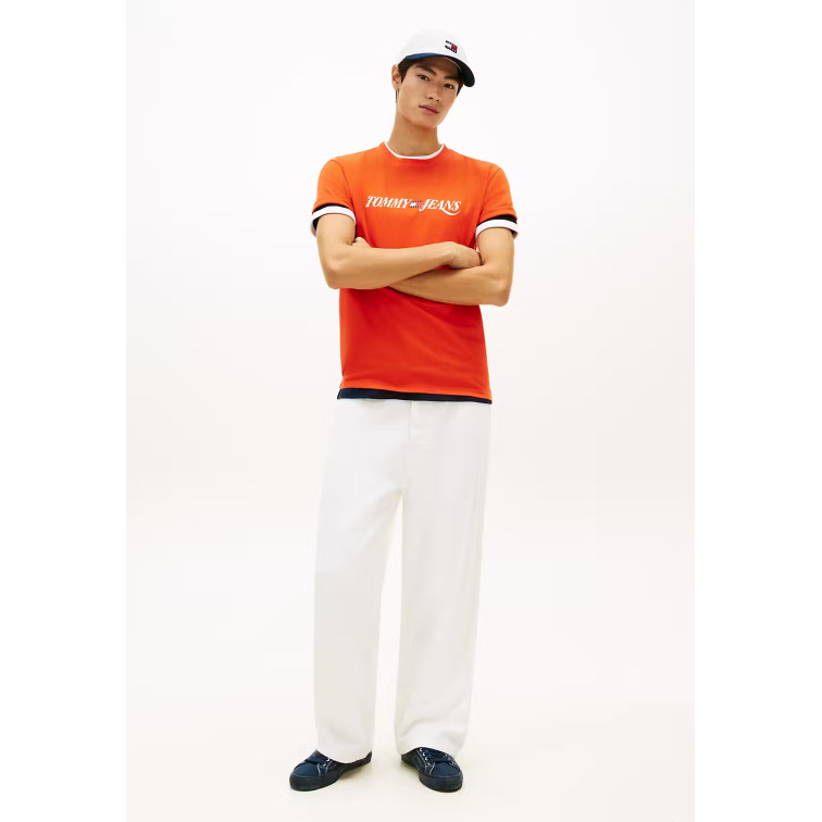 t-shirt homme  tommy hilfiger tjm reg vintage la ss tee