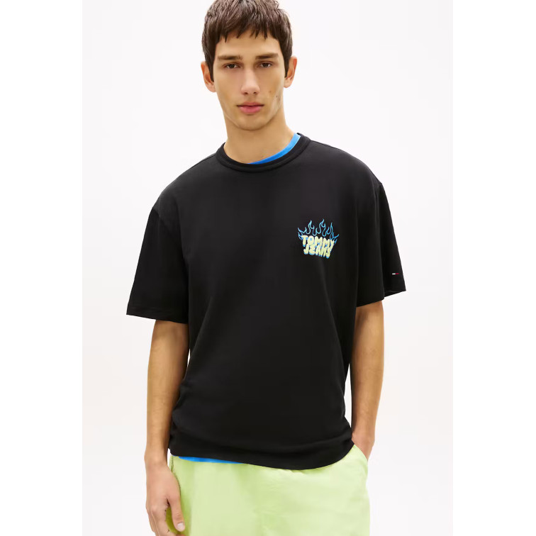 t-shirt homme  tommy hilfiger tjm rlx bubble flame ss tee
