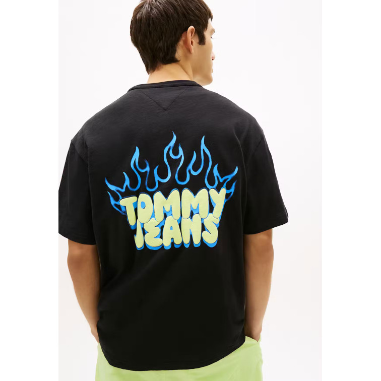 t-shirt homme  tommy hilfiger tjm rlx bubble flame ss tee