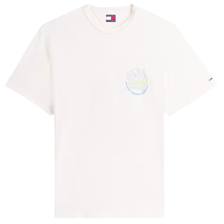 t-shirt homme  tommy hilfiger tjm rlx bubble flame ss tee