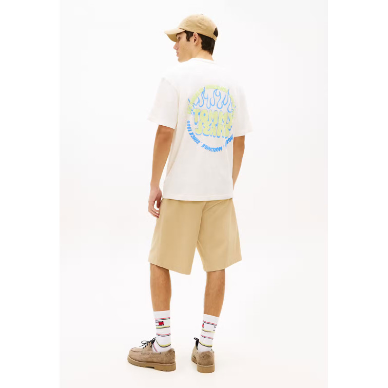 t-shirt homme  tommy hilfiger tjm rlx bubble flame ss tee