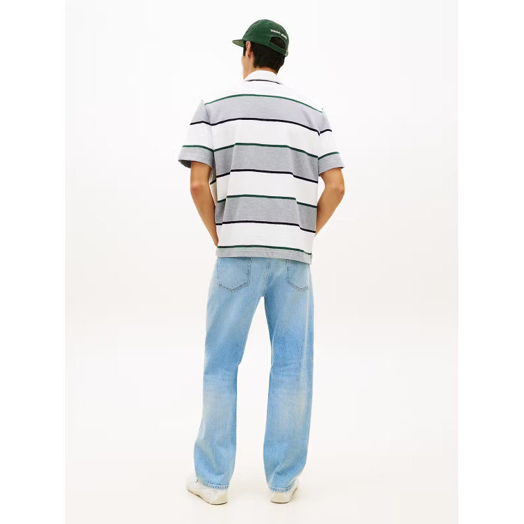 pôle homme  tommy hilfiger tjm rlx ss stripe  ss rugby ex