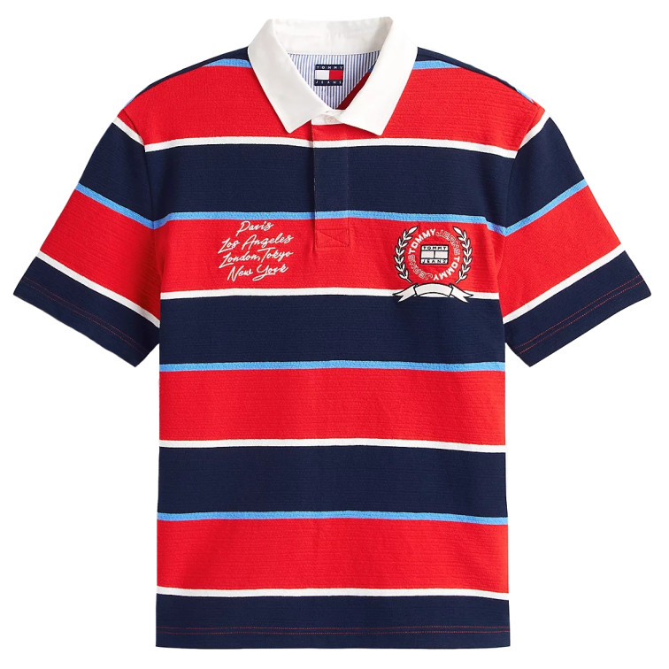 pôle homme  tommy hilfiger tjm rlx ss stripe  ss rugby ex