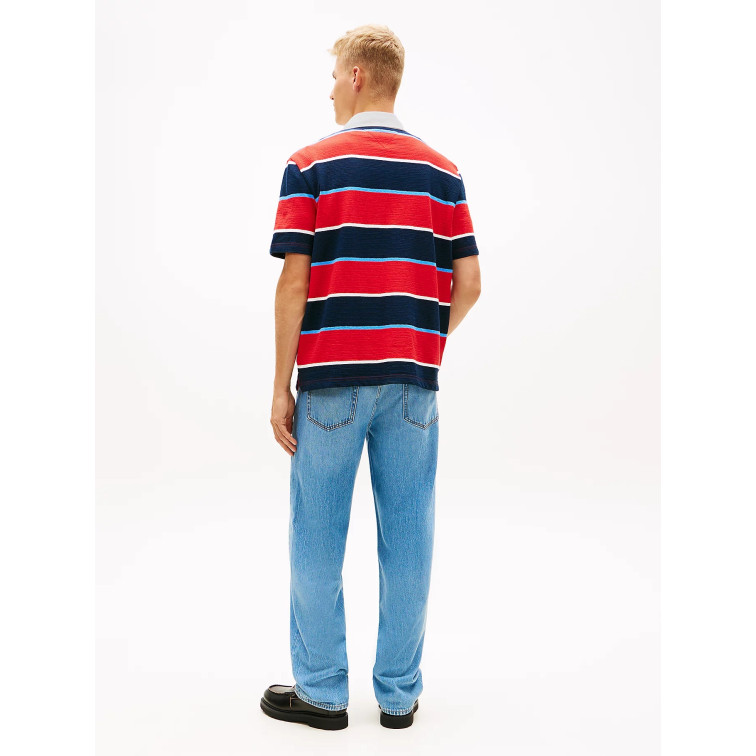 pôle homme  tommy hilfiger tjm rlx ss stripe  ss rugby ex
