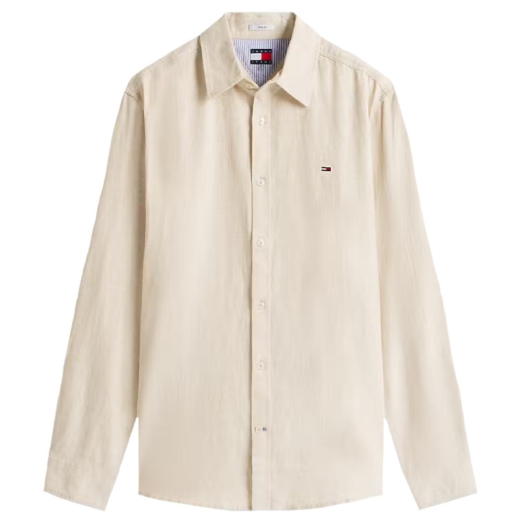 chemise homme  tommy hilfiger tjm reg linen blend shirt ext