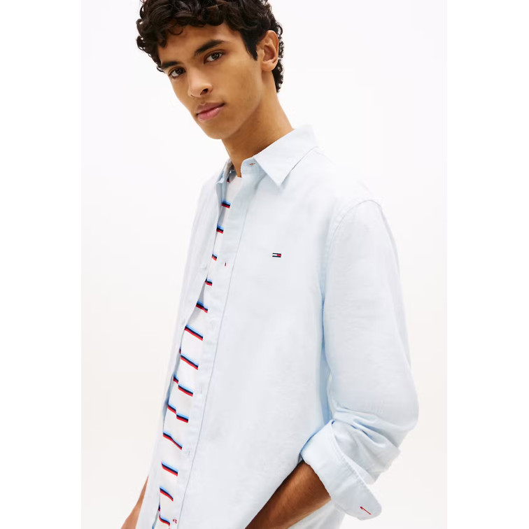 chemise homme  tommy hilfiger tjm reg linen blend shirt ext