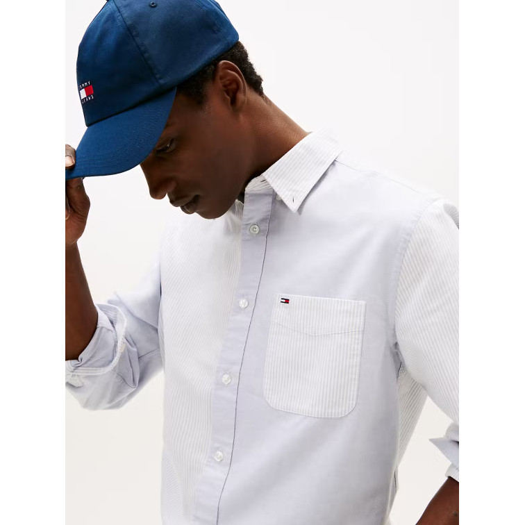 chemise homme  tommy hilfiger tjm rlx oxford fun stripes shi