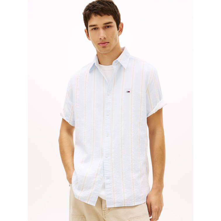 chemise homme  tommy hilfiger tjm reg seersuckr ptrn shirt e