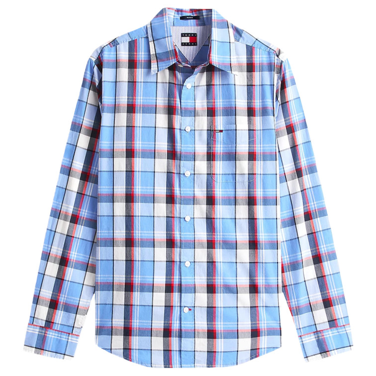 chemise homme  tommy hilfiger tjm reg check poplin shirt