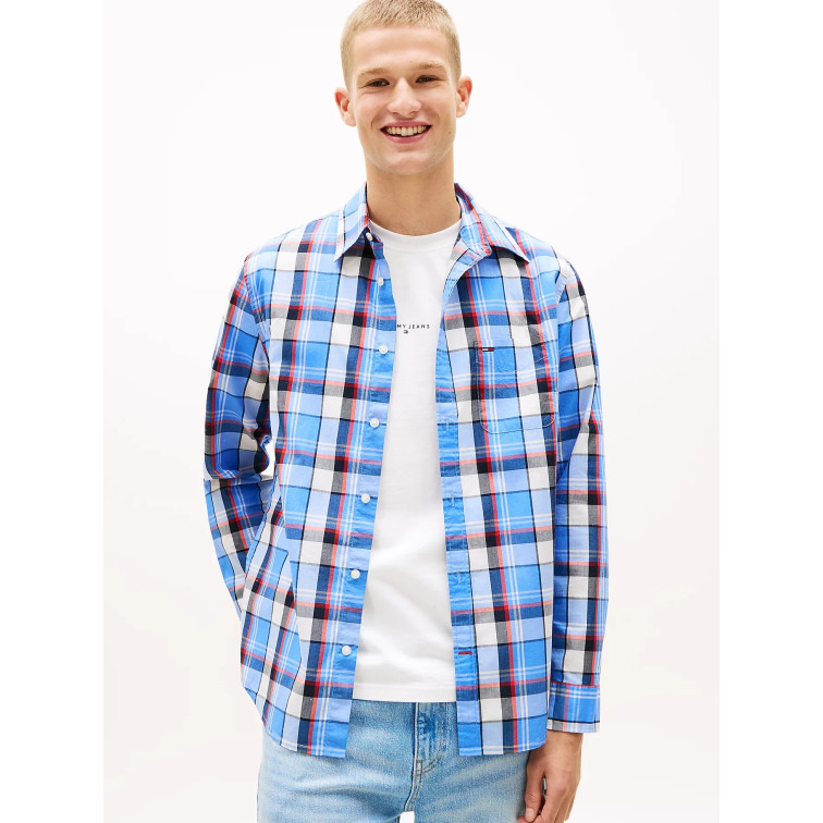 chemise homme  tommy hilfiger tjm reg check poplin shirt