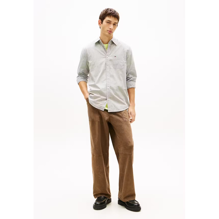 homme tjm reg check poplin shirt ybh