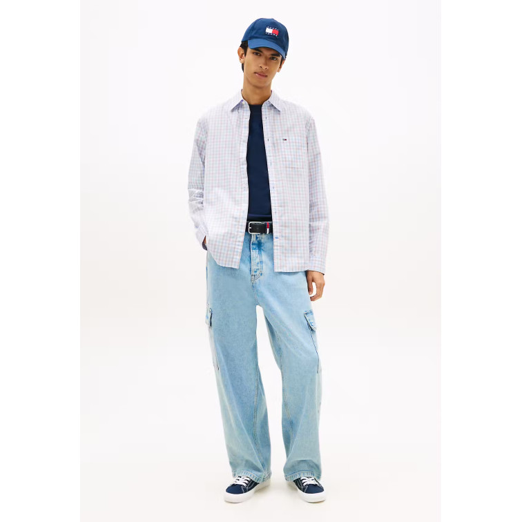 chemise homme  tommy hilfiger tjm reg check poplin shirt