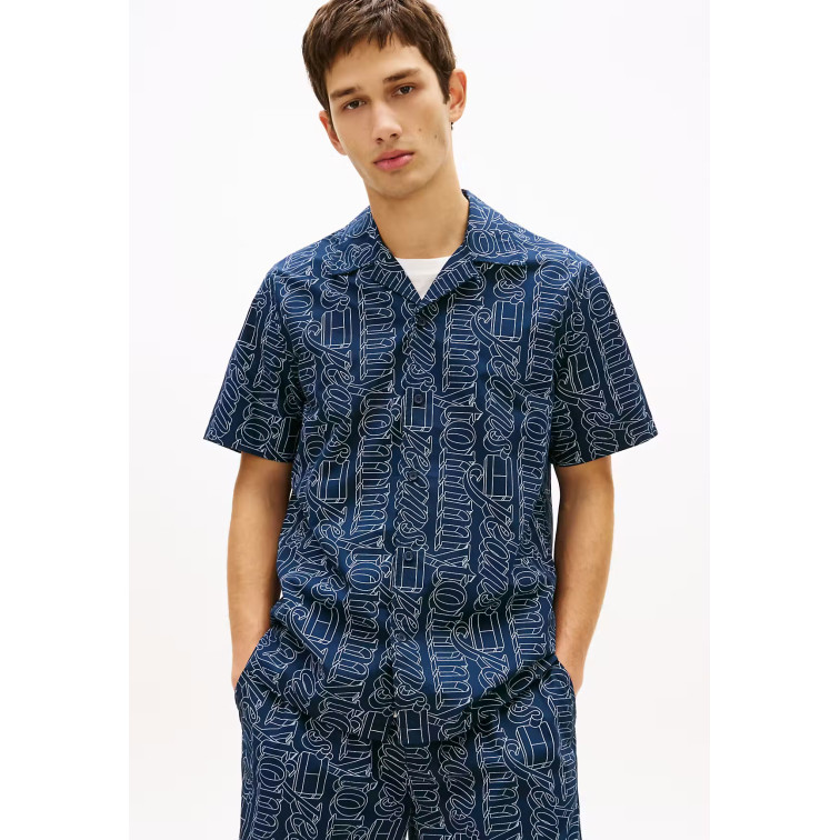 chemise homme  tommy hilfiger tjm reg aop camp shirt ext