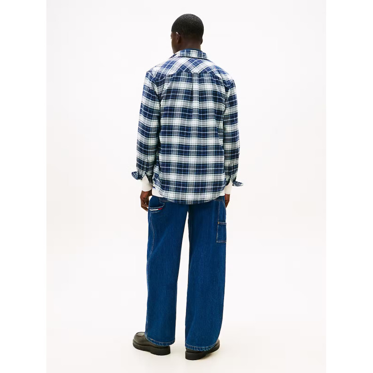 chemise homme  tommy hilfiger tjm reg flannel check shirt ex