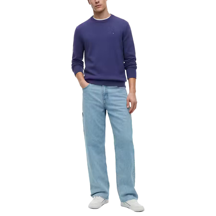 maillot homme  tommy hilfiger slim essential light sweater