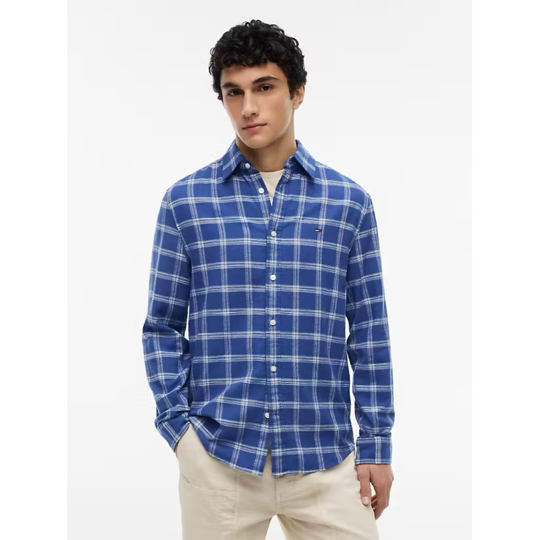 chemise homme  tommy hilfiger tjm reg twill check shirt