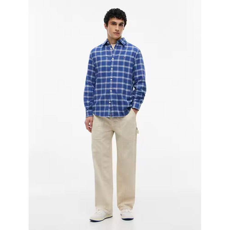chemise homme  tommy hilfiger tjm reg twill check shirt