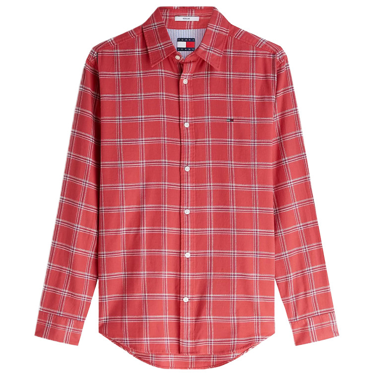 chemise homme  tommy hilfiger tjm reg twill check shirt