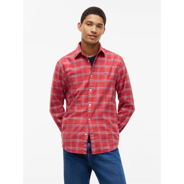 chemise homme  tommy hilfiger tjm reg twill check shirt